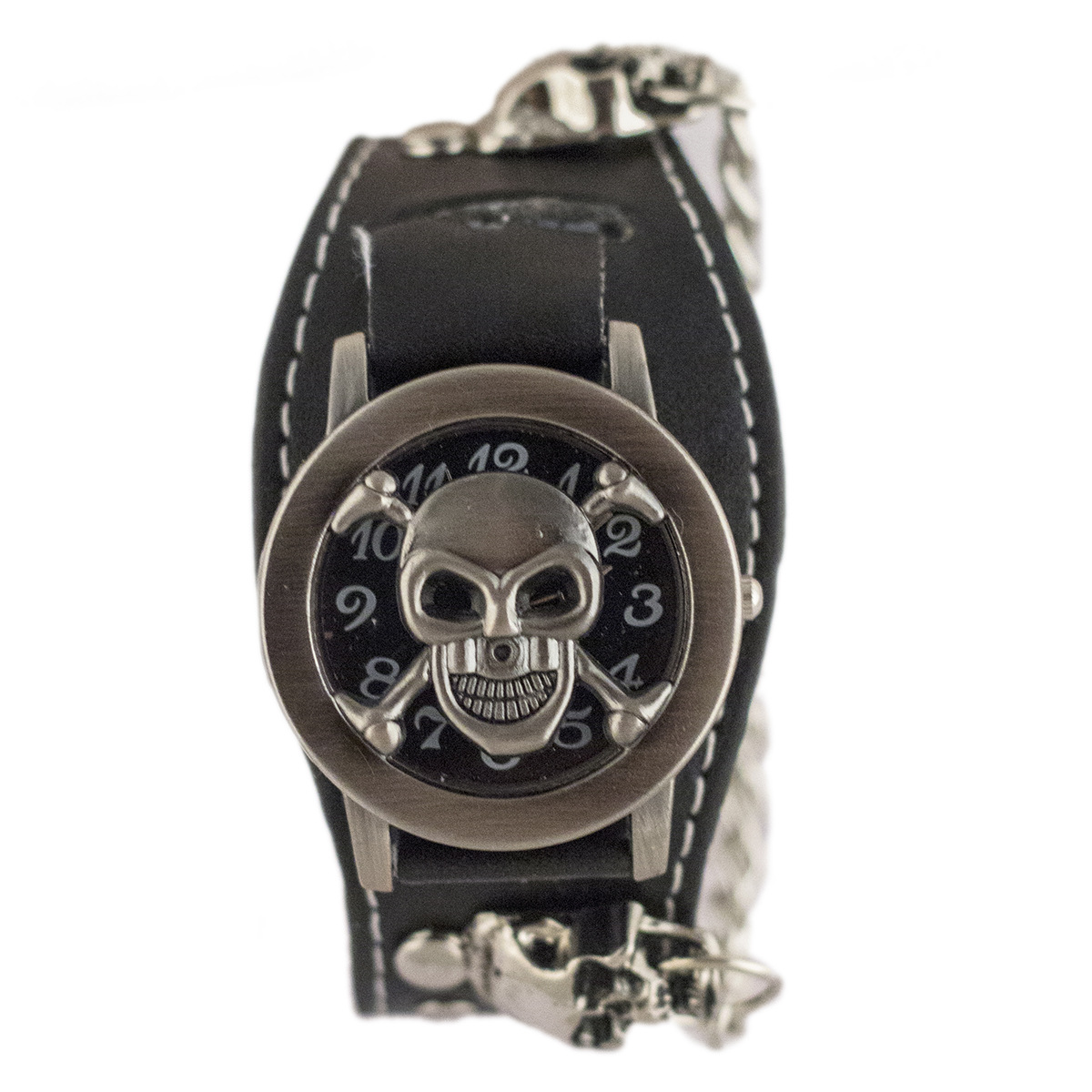 120g Weight Punk Simple Style Skull Ghost Buckle Pu Belt Strap Quartz Watch Bracelets