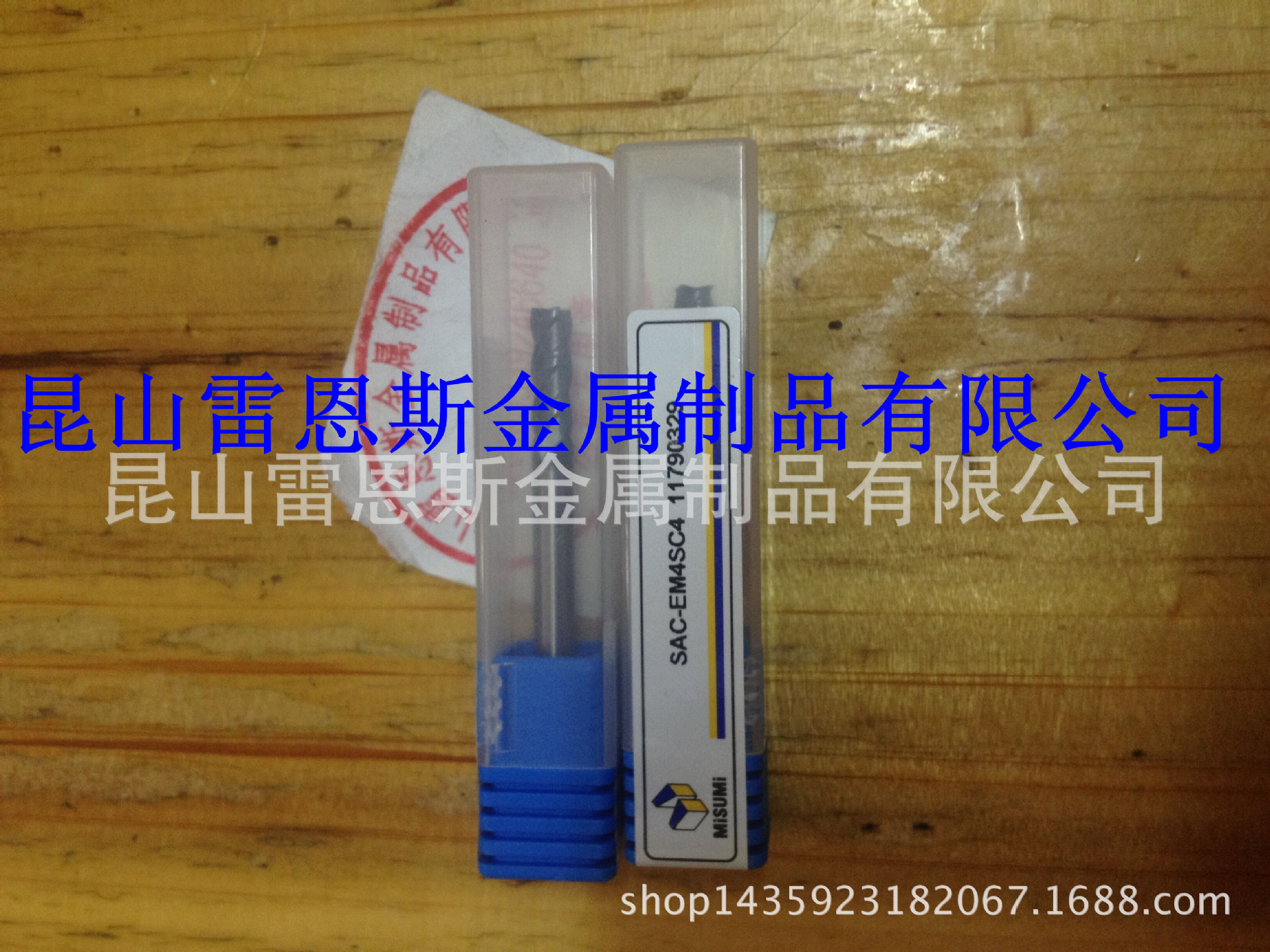 日本米思米2刃/4刃TiAN涂层硬质合金平头型立铣刀SAC-EM4SC4