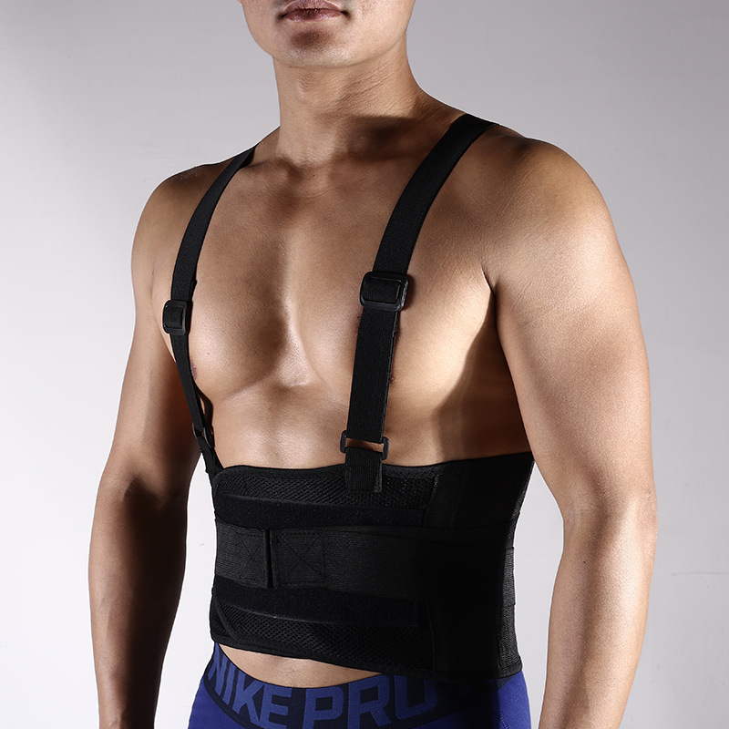 運動護具 加壓背帶運動護腰帶健身舉重保暖透氣體育用品廠傢批發