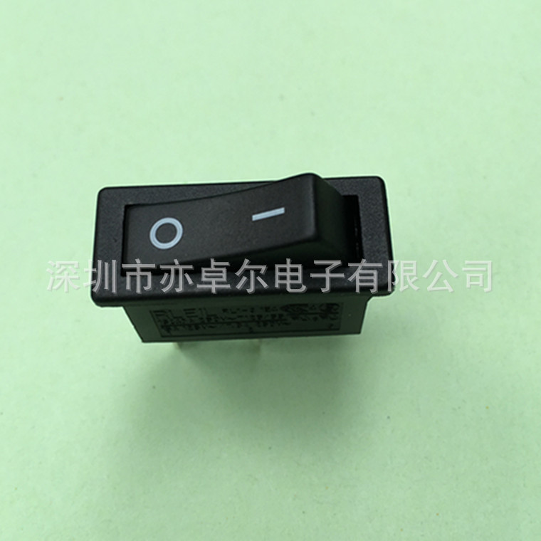台湾RLEIL力和船型开关,翘板开关RL1-3(W)11/N-C-2-BK-BK-P2两脚