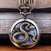Big bronze classic quartz pocket watch, Chinese horoscope