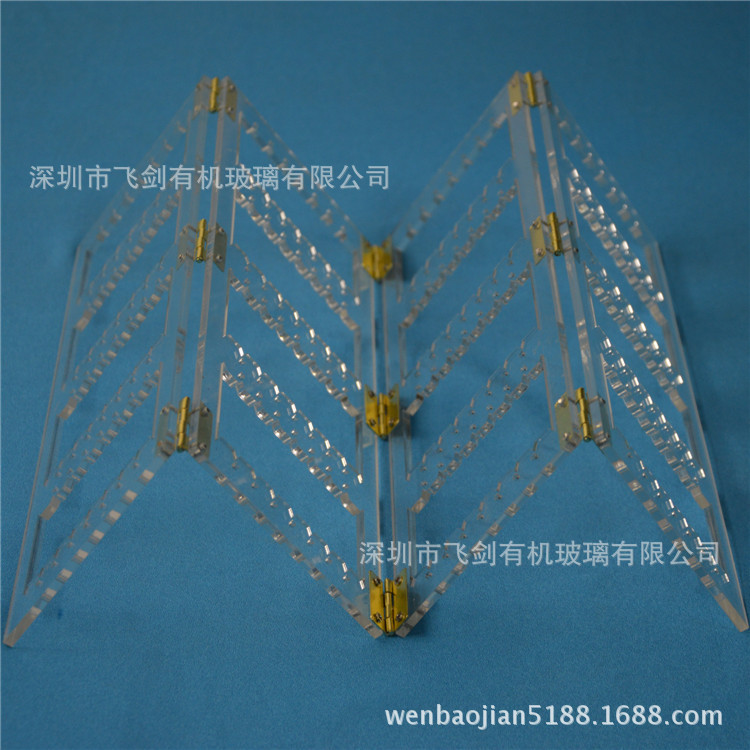 亚克力一字耳钉展示架东莞厂家制作珠宝展示道具耳环陈列架