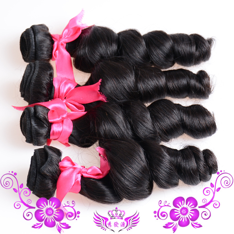 Xuchang wig curtain Indian real hair, loose wave real hair curtain, exported from Europe and America