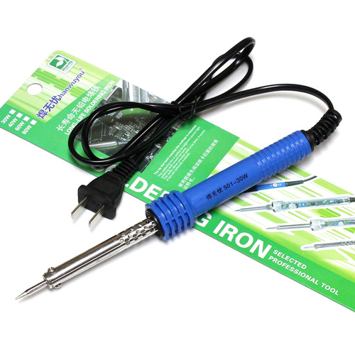 Weld Worry-Free Long-Life Electric Iron, Direct 220V External Heating Type, 30W 40W 60W Thick Rubber Handle Ordinary Iron