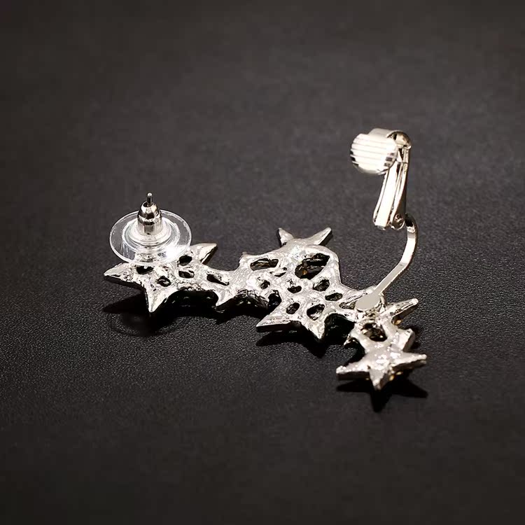 Crystal Star Exaggerated Earrings display picture 10