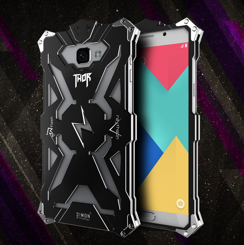 SIMON THOR Aviation Aluminum Alloy Shockproof Armor Metal Case Cover for Samsung Galaxy A9 A9000