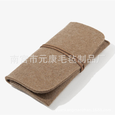 新版加大简约手机毛毡包节日赠送礼品毛毡眼镜包包手拿零钱包定制|ru