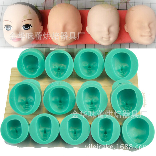 Face modeling fondant silicone mold, face cake mold, cake head mold, chocolate silicone mold