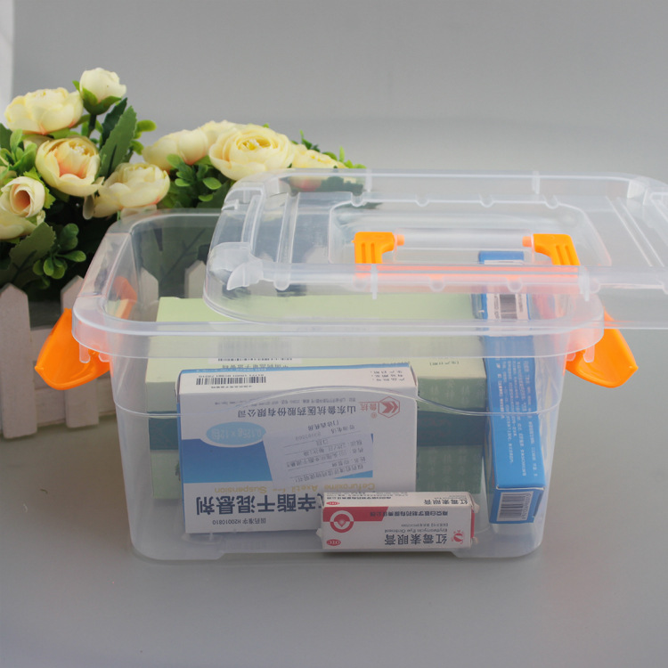 中号塑料pp手提箱 儿童玩具整理收纳箱  杂物储物小工具家用药箱