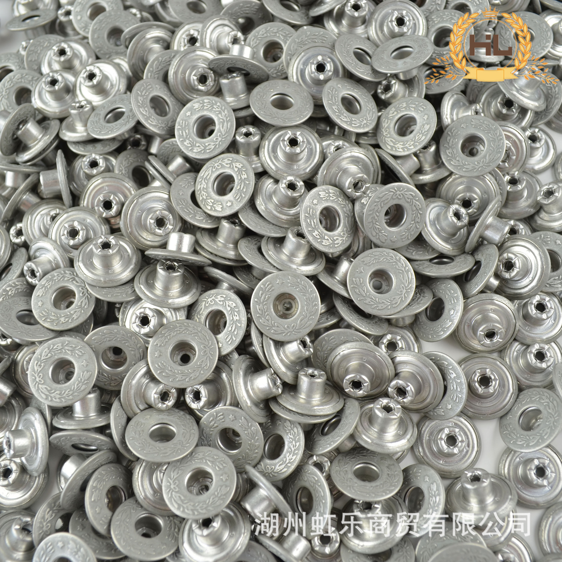 YK工字扣  ONE STAR 月桂花型 单针双针全纯铜牛仔扣 现货批发