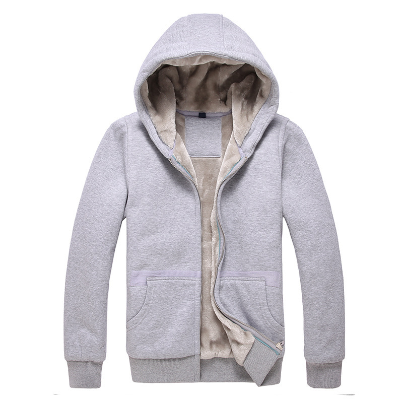 winter thickening cotton-padded clothes Teenagers Plush Korean Edition Cardigan Hooded leisure time motion School uniforms personality customized