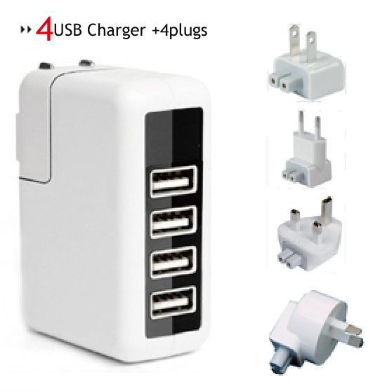 5V/5A Adapter 4USB Charging head mobile phone Tablet PC Charger Safety certification