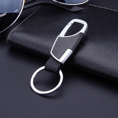 2018新款汽车钥匙扣/精美金属牛皮钥匙扣小礼品/商务钥匙扣