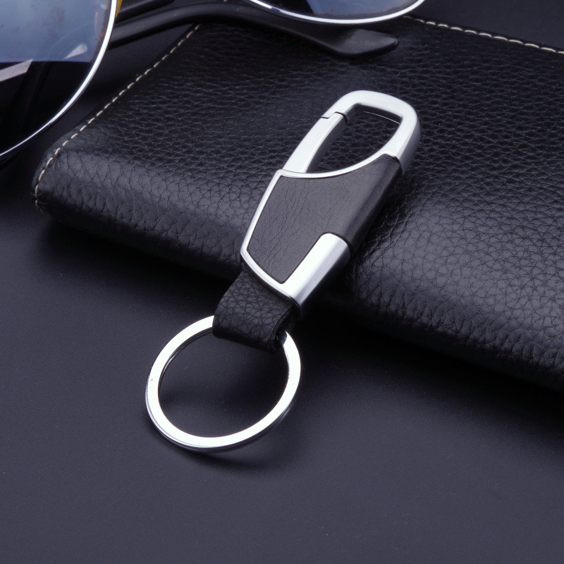 2018新款汽车钥匙扣/精美金属牛皮钥匙扣小礼品/商务钥匙扣