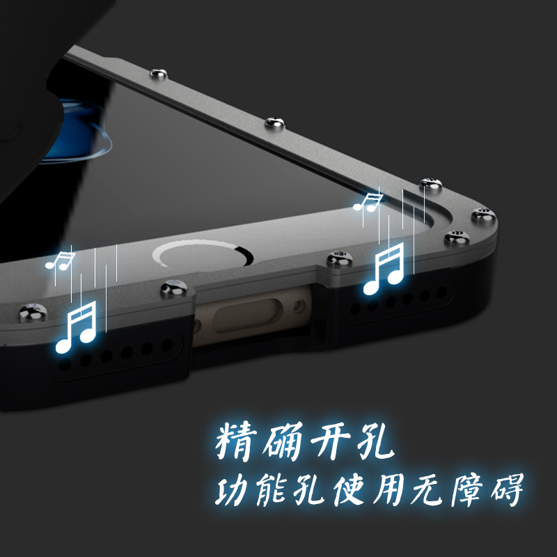 Armor King Iron Man Luxury Shockproof Stainless Steel Aluminum Metal Flip Case Cover for Apple iPhone 7 Plus & iPhone 7