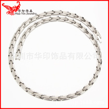 厂家供应 纯钛项链中性款 日本流行MOMO项链 钛锗磁石磁性项链