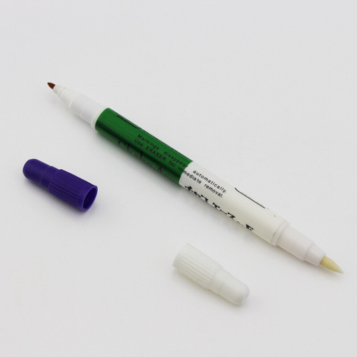 Sewing fade pen, double-head fade pen, automatic disappearing pen, clothing and shoemaking mark, one end changes color and one end erases pen