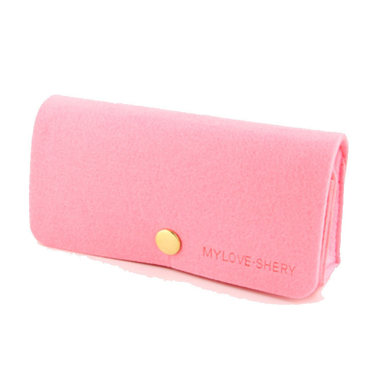 毛毡收纳袋 毛毡眼镜袋 清新时尚毛毡包厂家批发 可按需定