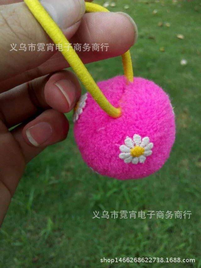 廠家直銷定做手工毛球.發夾皮筋發夾毛球兒童頭飾