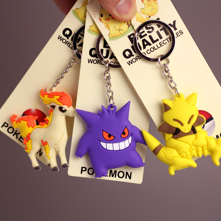 New pet elf keychain toy Pikachu magic baby PVC soft glue pocket monster silicone pendant