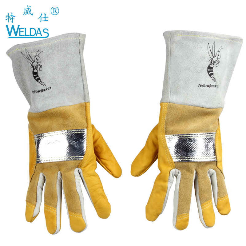威特仕10-2788焊接手套 雄峰王抗热反射铝手套 防火阻燃电焊手套