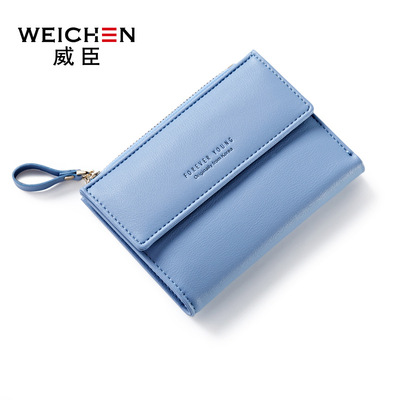 Wesson ladies wallet ngắn hai lần ví nữ 2018 mới của Nhật Bản và Hàn Quốc phiên bản của các ví nhỏ đa-thẻ factory outlet