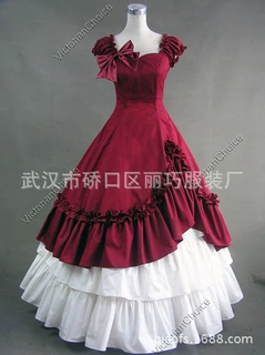 春夏季新款 lolita维多利亚连衣长裙 棉料 cosplay礼服