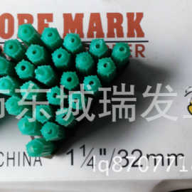 地球牌绿色膨胀胶粒6MM尖头膨胀胶粒螺丝胶塞25个装6*30螺栓