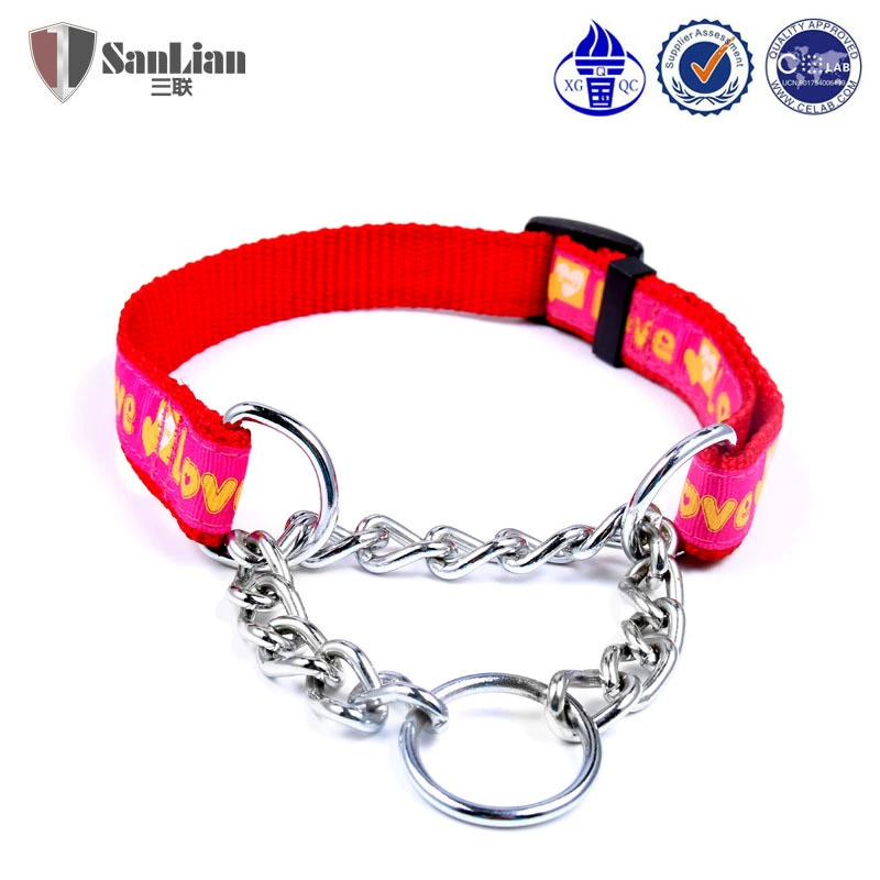 Sanlian производитель трехкольцевой цепной ошейник для собак ошейник для домашних животных зоотовары лямки для собак