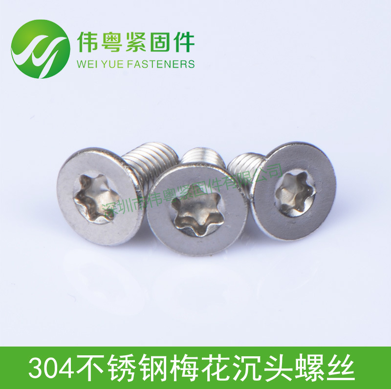 304不锈钢GB2673 梅花槽沉头螺钉 M2