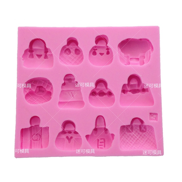 Molde para hornear pastel fondant herramienta líquido 3D molde de silicona Nueva Bolsa forma decoración la torta