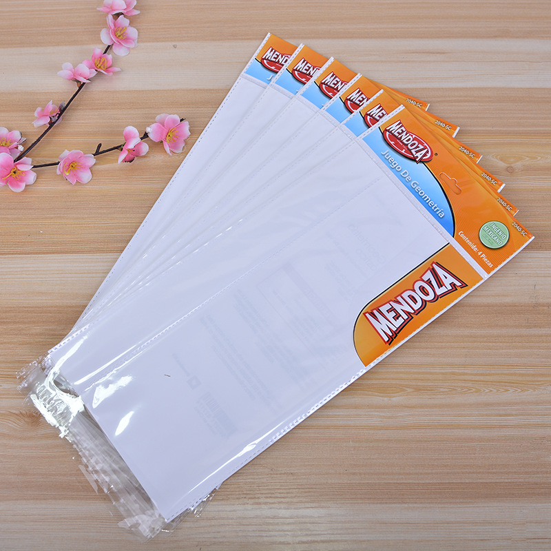 厂家透明OPP袋不干胶塑料袋 饰品包装袋 自粘袋印LOGO图案 卡头袋