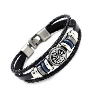 Europäische Und Amerikanische Perlen Schnalle Rindsleder Armband Neue Europäische Und Amerikanische Export Zubehör Adler Leder Armband Großhandel display picture 11