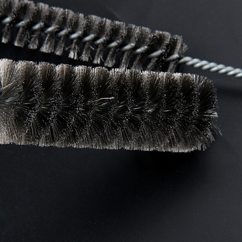 Pipe brush, rust removal and deburring, stainless steel handle brush, pipe brush, industrial nylon brush