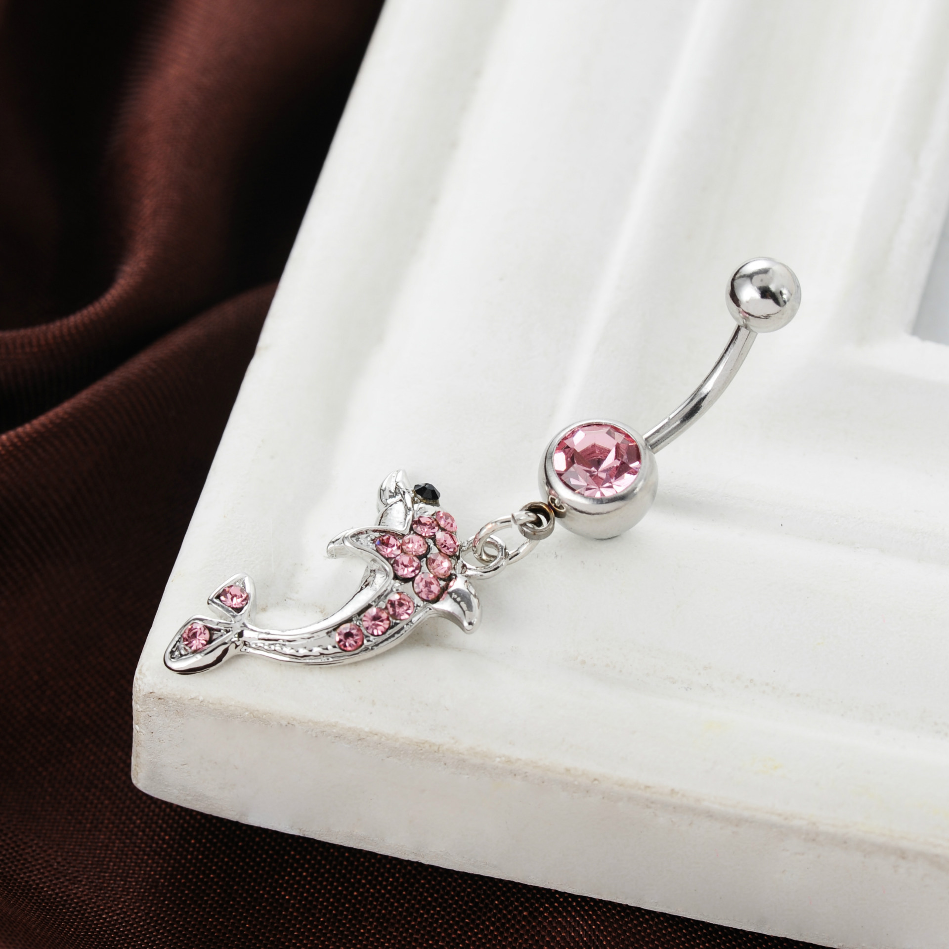 Fashion Piercing Jewelry Diamond Dolphin Alloy Navel Nail display picture 3