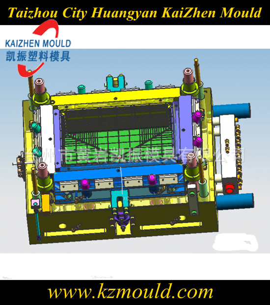 免费设计塑料周转箱模具 塑胶注塑模具制造 水果箱模具网格箱模具