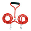 Pet supplies, one drag, two woven dog ropes, while holding two dog double -headed dog ropes, double head traction rope