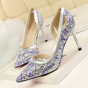 6633-6 han edition fashion sexy nightclub show thin hollow out shoes high heels