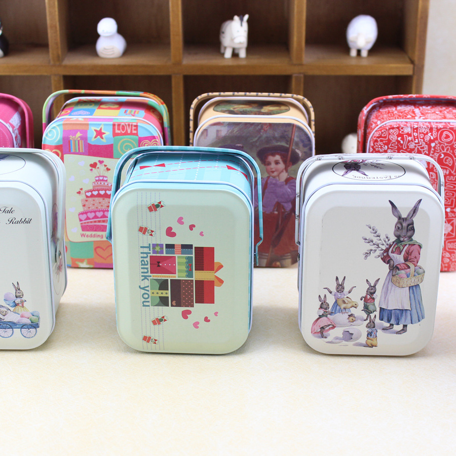 特惠新品 彼得兔手挽盒/糖果盒/喜糖盒马口铁盒/金属收纳盒