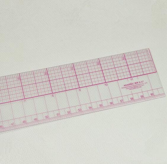 科灵B-97放码尺8097 60cm服装裁剪打版尺子公英制打板尺