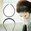 Scalloped plastic wavy headband, black bangs for face washing, tools set, Korean style, wholesale