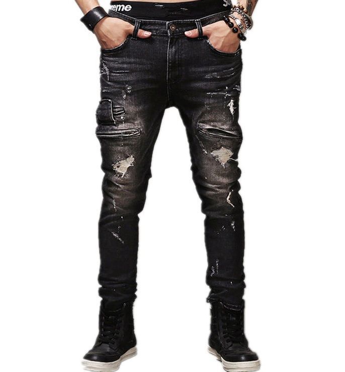 Motorcycle Distressed Jeans