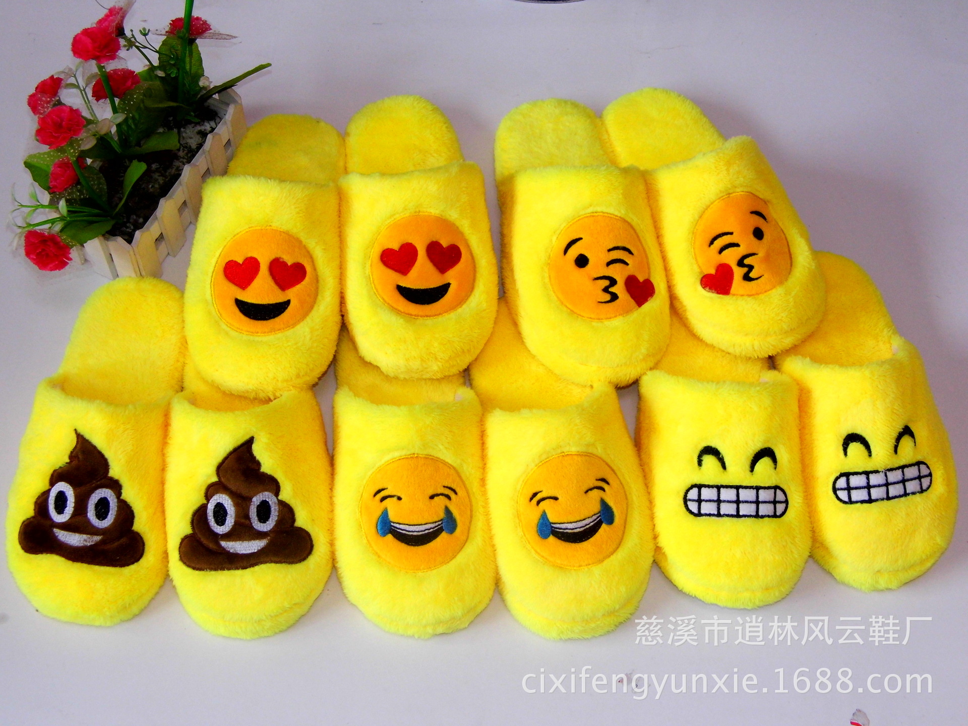 emojiQQ emoji spring cotton slippers hom...