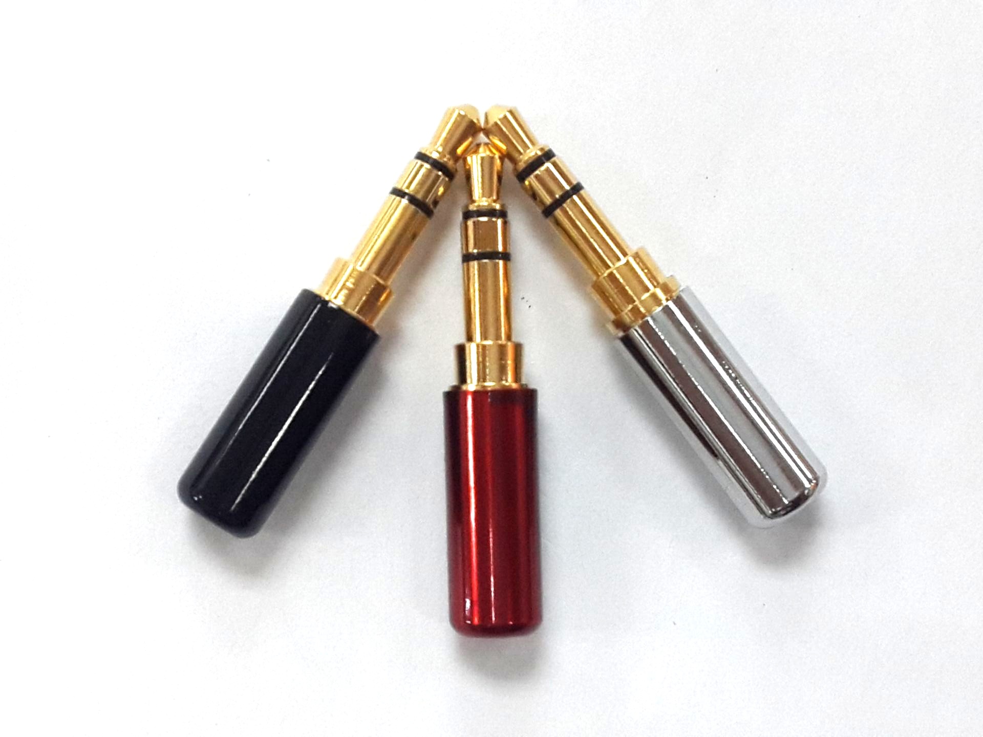 迷你3.5立体镀3U金带线夹/MINI形3.5立体镀3U金OD2.8mm