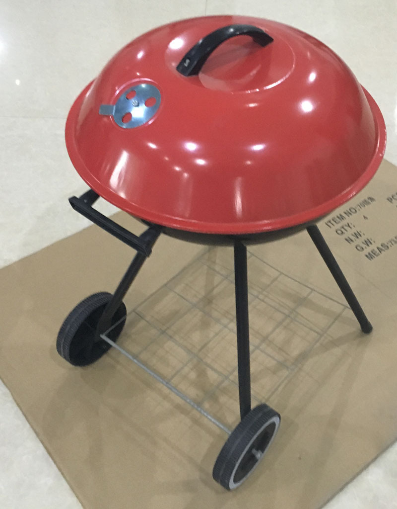 17 pulgadas de tres patas grande estufa de manzana caldera barbacoa móvil americana barbacoa parrilla redonda