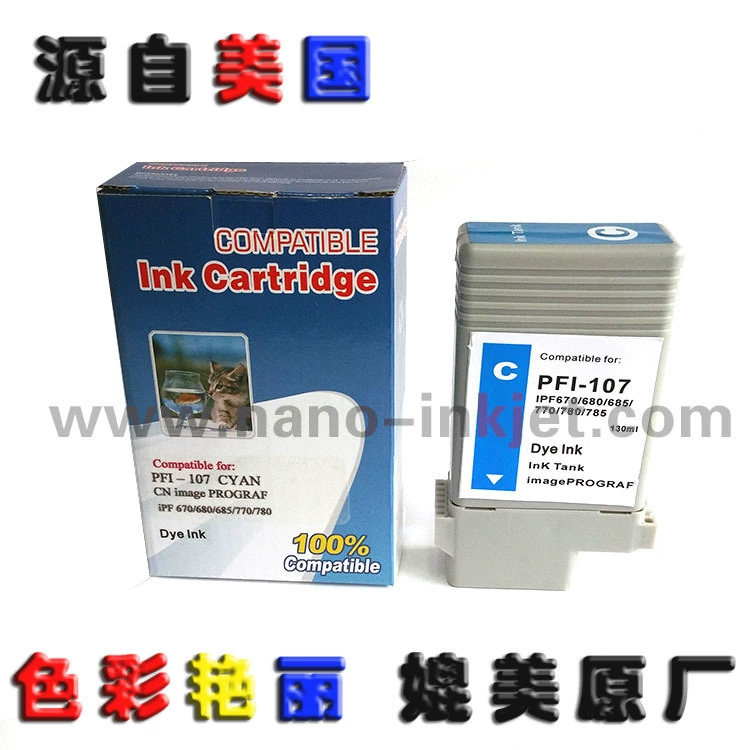 Картридж Indo-Capita PFI-107 для Canon (2 000/инд.), подходит для Canon 670/770, содержит УФ-окрашивающие чернила