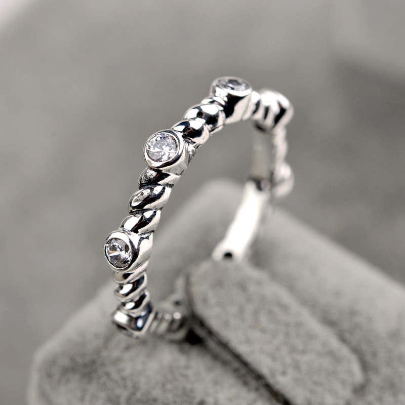 Korea style silver Diamond Ring (Silver -18)NHLJ3376-Silver -18