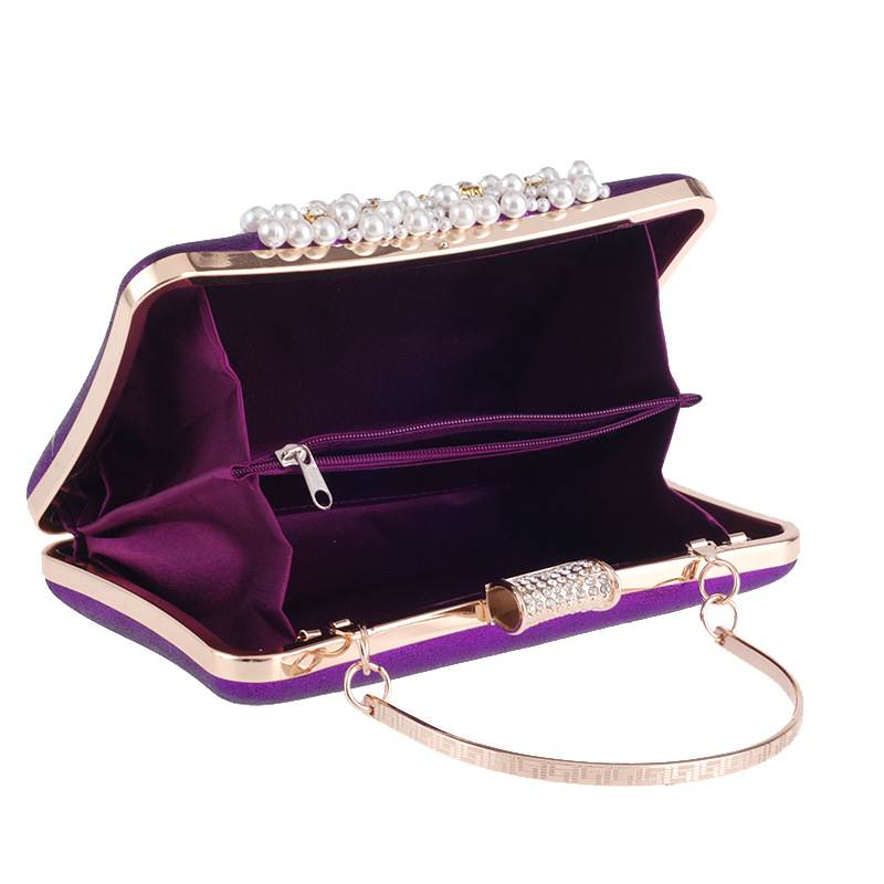 Women's Bag Diamond Evening Party Bag Cocktail Party Pearl Bag Hand Dress Bag display picture 3