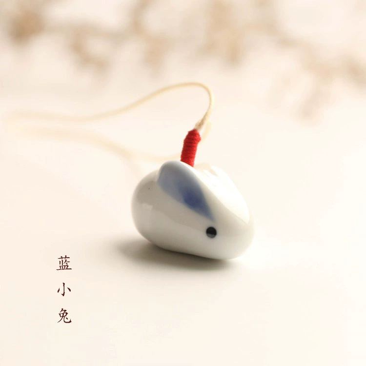 Pendant handmade, cute diverse rabbit, hand painting