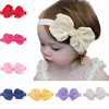 Children's shiffon hair accessory, hairgrip with bow, elastic headband, European style, wholesale